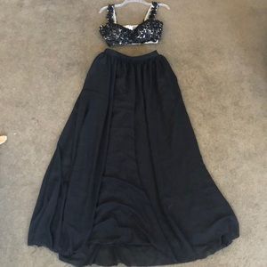 2 piece prom dress